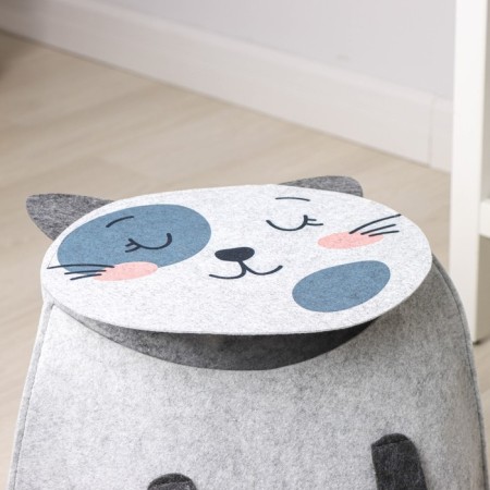 Organizer for storage Funny "Kotun-Tolstun", 42 × 24 × 58 cm, 15 l, color gray color-1