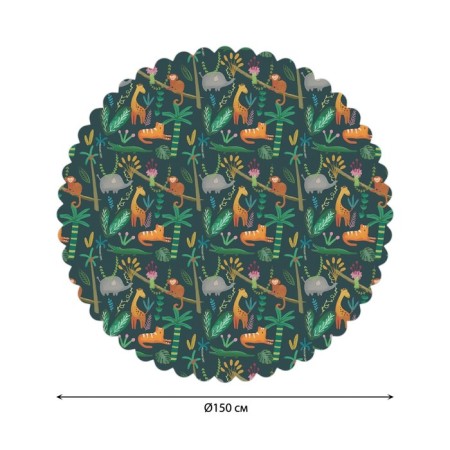 Photo scatter round, size 150x150 cm, Saten-1