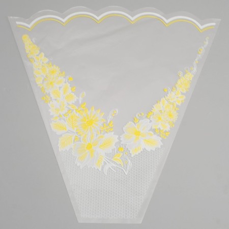 Package for flowers cones "Odessa", yellow, 45 x 50 cm-1