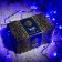 Garland "Curtain" 2 × 1.5 m, IP44, UMS, dark thread, 360 LED, Blue glow, 220 V