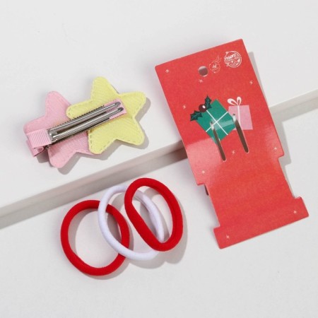 Elastic bands (3 pcs.) And hair clip "You are a miracle", set-2