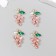 Decor for creativity metal, rhinestones "Grapes of grapes" 1.8x1 cm