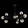 Ceiling EVOLUCE lamp. Sle154903-10. Lacotta. 10x40 watts, E27, 100x100x120 cm, black color