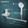 Bath mixer Zein Z3415, 35 mm cartridge, with shower set, zinc, white/chrome