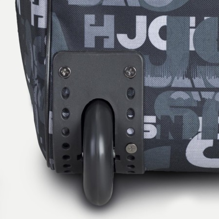 Road bag on wheels, a lightning department, with an increase, an outer pocket, black color-3