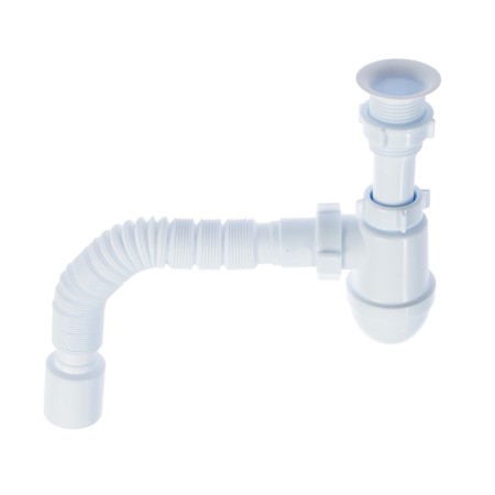 Siphon for sipi "Ani Plast" Varangian C5010, 1 1/2 "x40 mm, with a corrugated pipe 40 x 50 mm