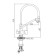 Accoona A5179TT-13 kitchen mixer, single-legged, flexible spout, flowing to drinking, gray
