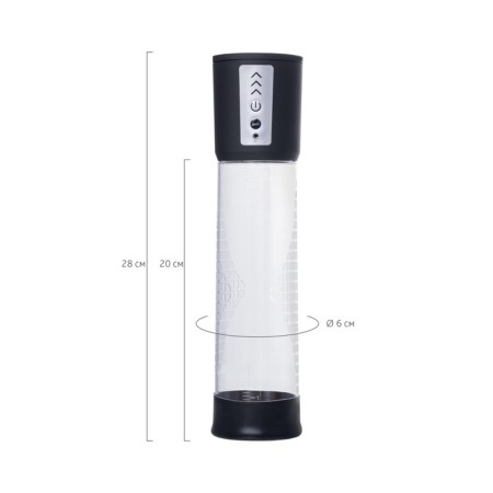 Automatic pump for the penis Sexus Men Expert Gunnar, ABS plastic, black, 28 cm-5