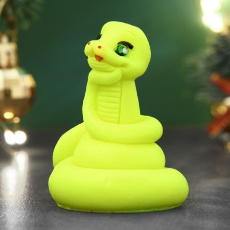 Figure soap "Snake Christmas tree" yellow, 60g-1