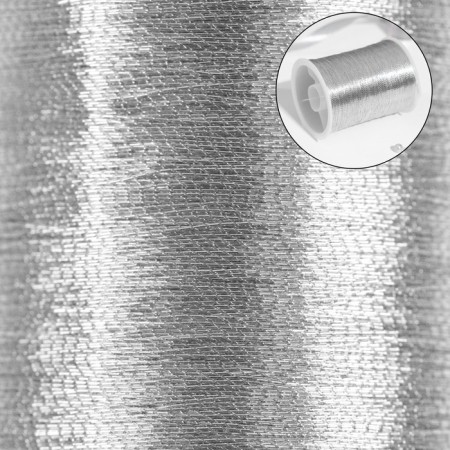 Metallized thread, 91 ± 1 m, silver color-1