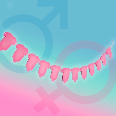 Garland "gender", pink color-1