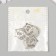 Decor metal for creativity "Russian character - bear" 2.5x2.4 cm