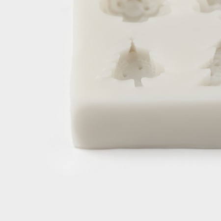 Mold Dolyana "Christmas tree", silicone, 10 × 6.5 × 1.3 cm, color gray color-3
