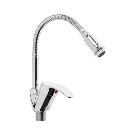 Comer for the kitchen "Everest" B58-022, one-leaf, flexible swivel spout, chrome-1