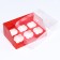Confectionery folding box for 6 cupcakes 23.5 x 16 x 10, red