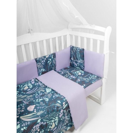 Pino in a crib 12 objects Amarobaby Flower Dreams, purple-1