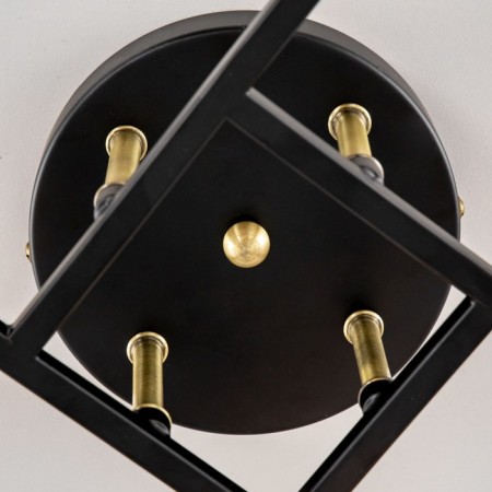 Ceiling CITILUX "Jerome" CL129285, 77.5x77.5x25.5 cm, 8x75W, E27, Black Color Black-11