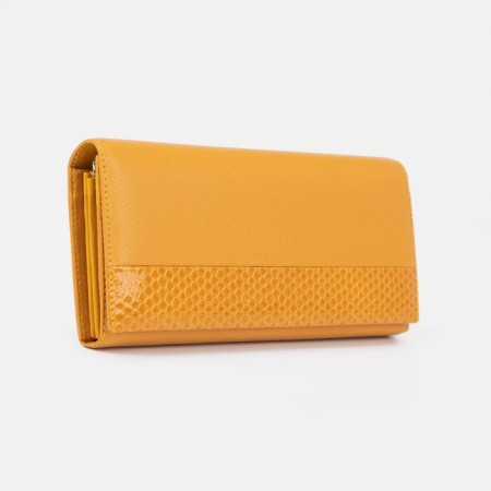 Women's wallet on magnets, yellow color