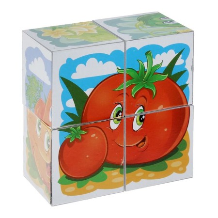 Cubes "Vegetables", 4 pieces-1