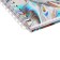 Notepad A6, 80 sheets in a cage, on a crest, "cosmic colors", a solid cover, lamination Soft-Touch, block 70g/m2