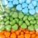 Beads for creativity plastic "Summer colors" 4 colors x 20 g 0.6x1x1 cm