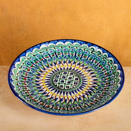 Largan Rishtan ceramics "Patterns", 32 cm, blue