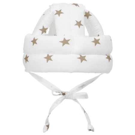 Anti -Manager hat - helmet for children, small stars, white color