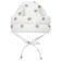 Anti -Manager hat - helmet for children, small stars, white color