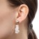Earrings set 6 pairs "Pearls" with rings, white color in gold