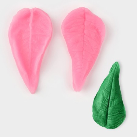 Mold "Leaf Lose", silicone, 8 × 4 cm, color mix
