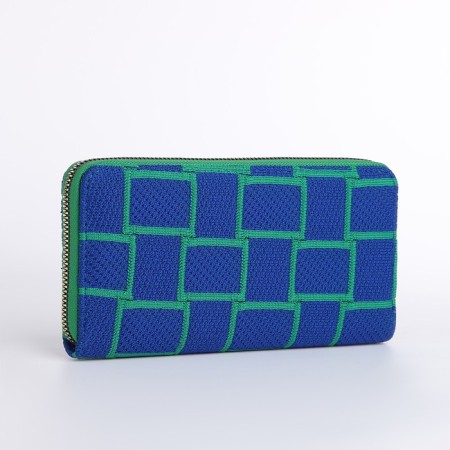 Women's wallet with lightning, blue color-1
