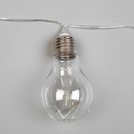 UNIEL Girlyanda “Thread” 1.9 m with nozzles “light bulbs”, ip44, transparent thread, 10 bulbs, glow of multi, 1 mode, solar battery-2