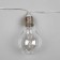 UNIEL Girlyanda “Thread” 1.9 m with nozzles “light bulbs”, ip44, transparent thread, 10 bulbs, glow of multi, 1 mode, solar battery