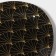 Glass Serving shade "Golden Pen", oval, 24.5 × 15 cm, black color.