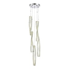 Suspension lamp ST LUCE. SL6205.103.05. Elica. 1x55 W, LED, 3000K, 4675 LM, 28x28x120 cm, chromium color