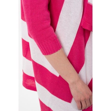 Cardigan female, size 42, white, pink color-5