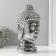 Souvenir ceramics "Buddha's head" silver 15x15x29 cm