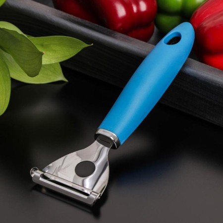 Vegetable cleaning of the Blade, 18 cm, Soft-Touch pen, blue color-1