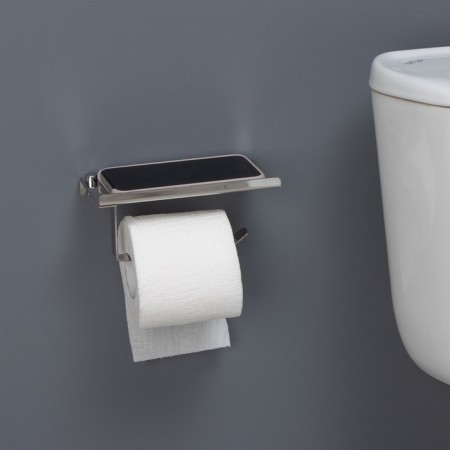 Toilet paper holder, with a shelf for a phone-10