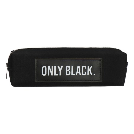 Penal soft, 1 compartment, 60 x 200 x 55 mm, voluminous, artificial leather application, Devente only black, mix*3vid-4