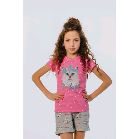 Шорты для девочек, рост 128 см, цвет серый-2