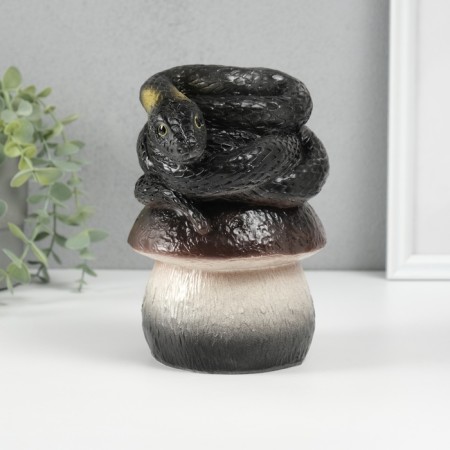 New Year's figure "Snake on the mushroom" 12 x11 x 18 cm.-5