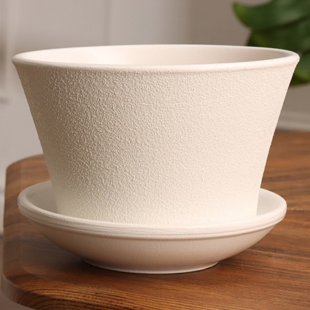 Flower pot "Messina" white 1.4 liters