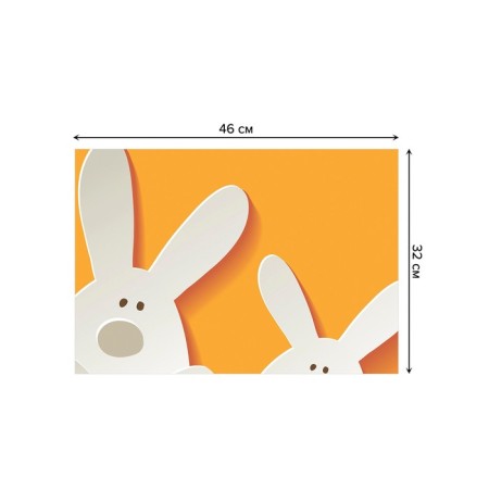 A set of napkins for setting the table "Easter hares of Naiv", rectangular, size 32x46 cm, 4 pcs-2