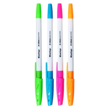 Balloon handle Berlingo "Tribase Grip Show", 0.7 mm, flu, blue, mix-1