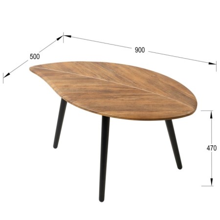 Bereli coffee table, 900 × 500 × 470 mm, American oak color-2