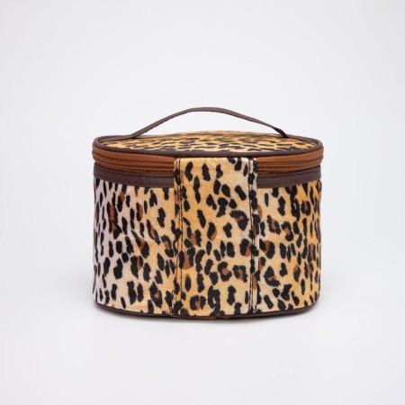 Lightning cosmetic bag, brown color-1