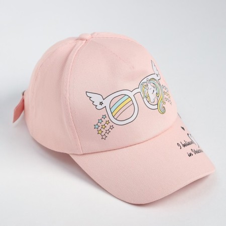 Basebolka Baby I believe in unicorns, pink color, size 52-55