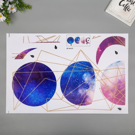 Stick plastic interior color "Moon and month" 40x60 cm-1
