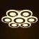 Causteen with PDU 671137/6 LED 204W Dimmer 3 modes 3000-6000k white 50x50x6.5 cm Bayerlux